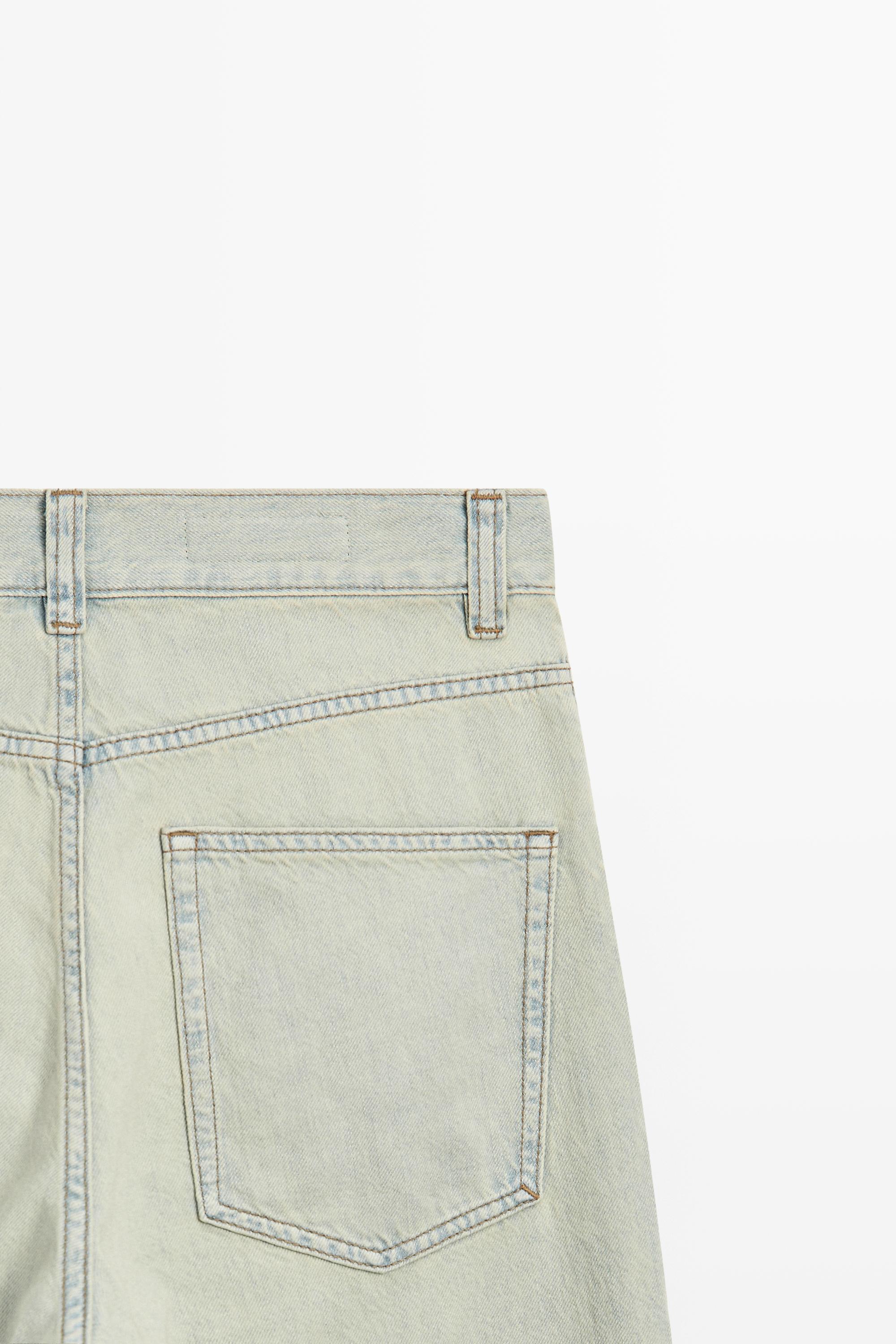 Mid-waist cropped wide-leg jeans